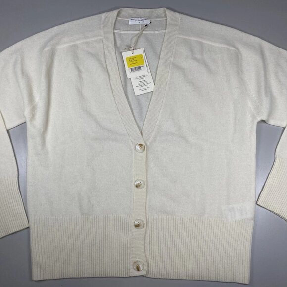 Majestic Filatures Women’s 100% Cashmere Gilet Cardigan Size S Ivory Milk - Picture 7 of 11